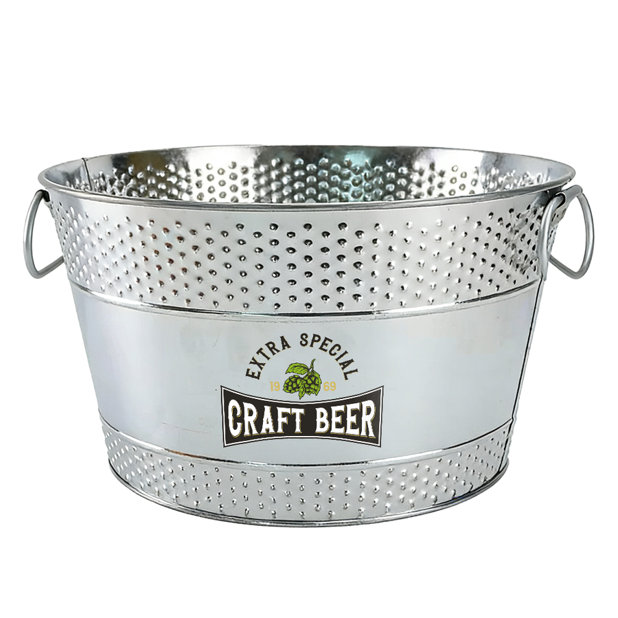 Galvanized Beverage & Ice Buckets - Custom Hats Now