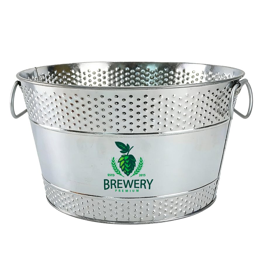 Galvanized Beverage & Ice Buckets - Custom Hats Now