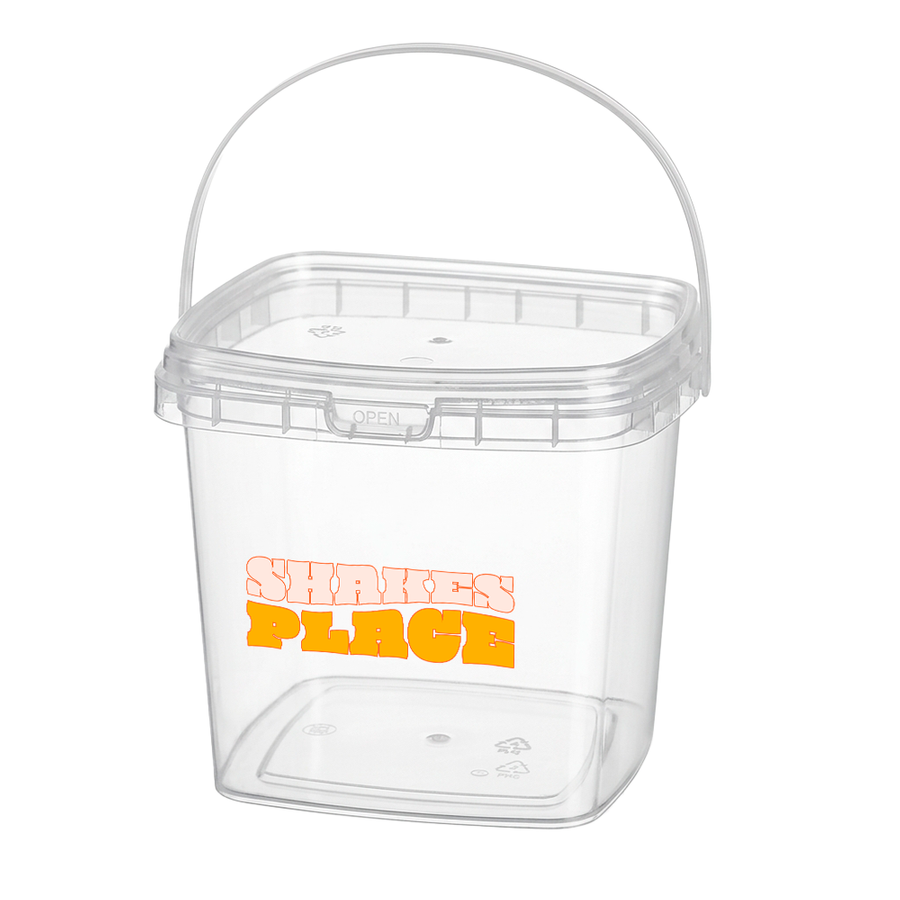 Square Transparent Drink Buckets - Custom Hats Now