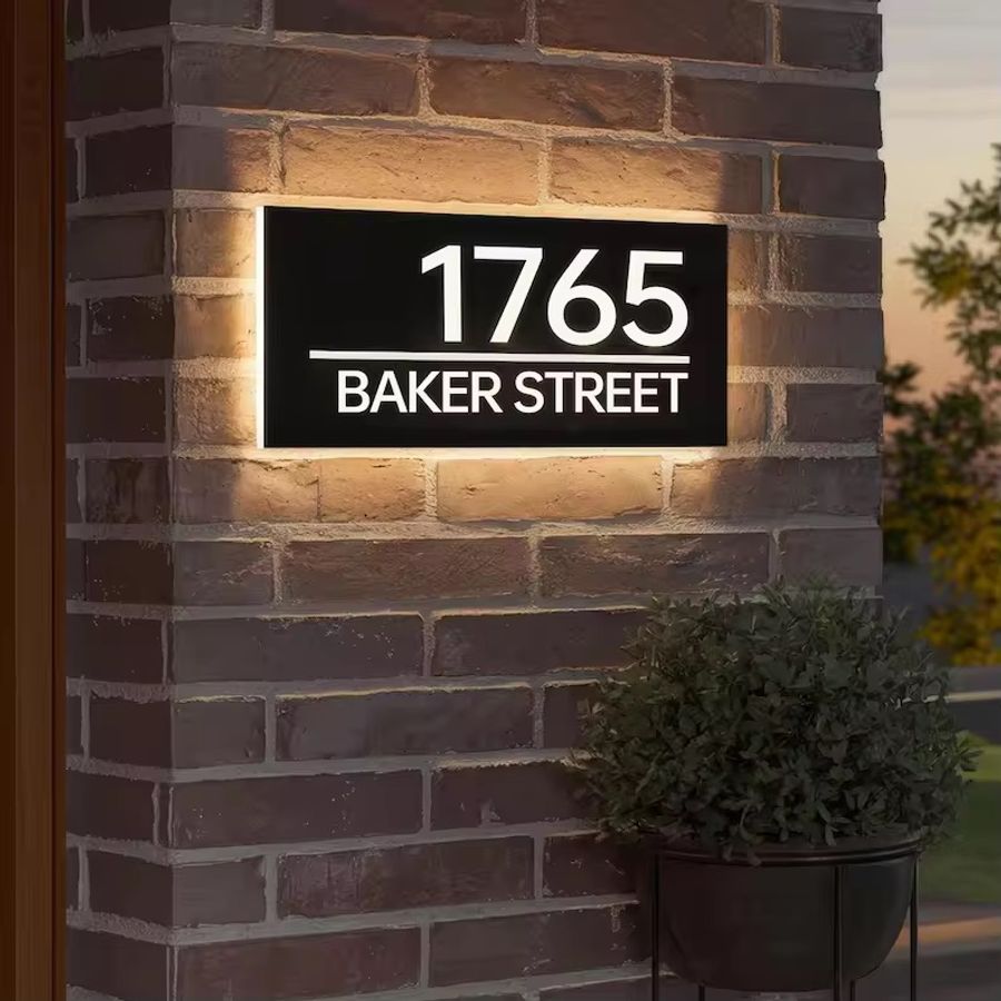 Backlit House Signs - Custom Hats Now