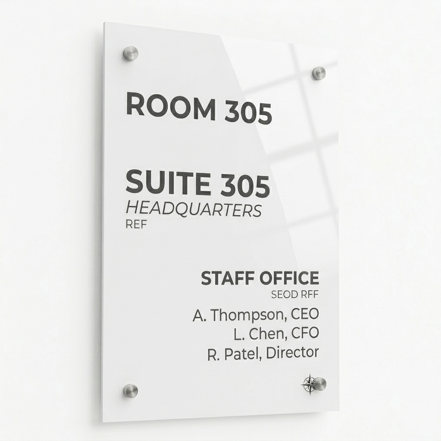 Colorful Acrylic Door Signs - Custom Hats Now