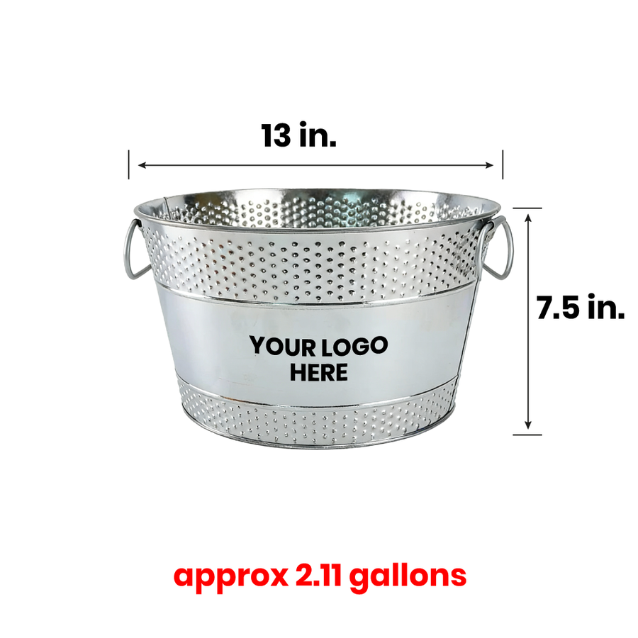 Galvanized Beverage & Ice Buckets - Custom Hats Now