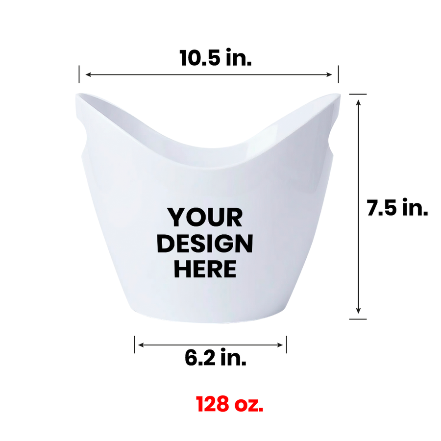 Curved Dual-Handle Drink Buckets - Custom Hats Now