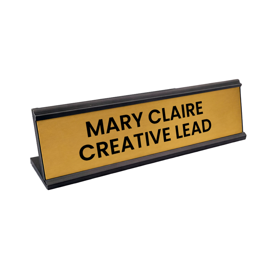 Metal Desktop Name Badges - Custom Hats Now