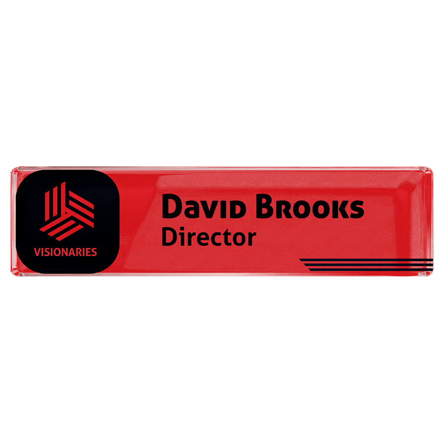 Acrylic Desktop Name Badges - Custom Hats Now