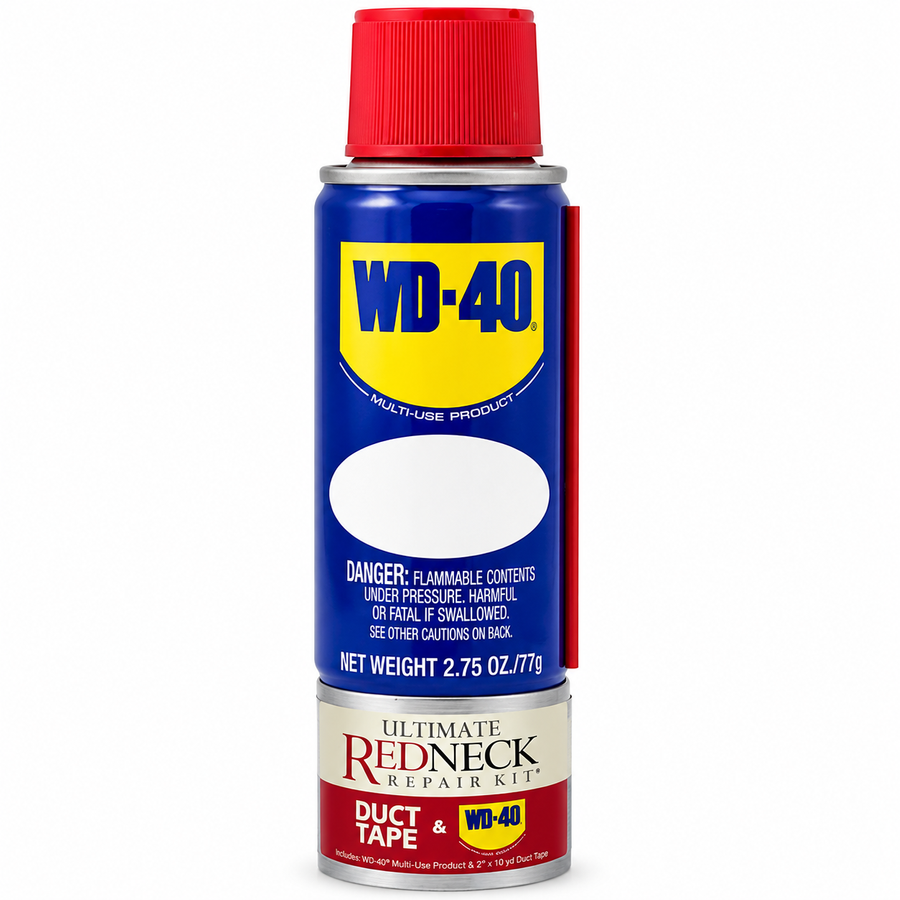 Ultimate Redneck Repair Kits, WD-40 2.75 oz Handy Cans and 6 yards of Duct Tapes - Custom Hats Now