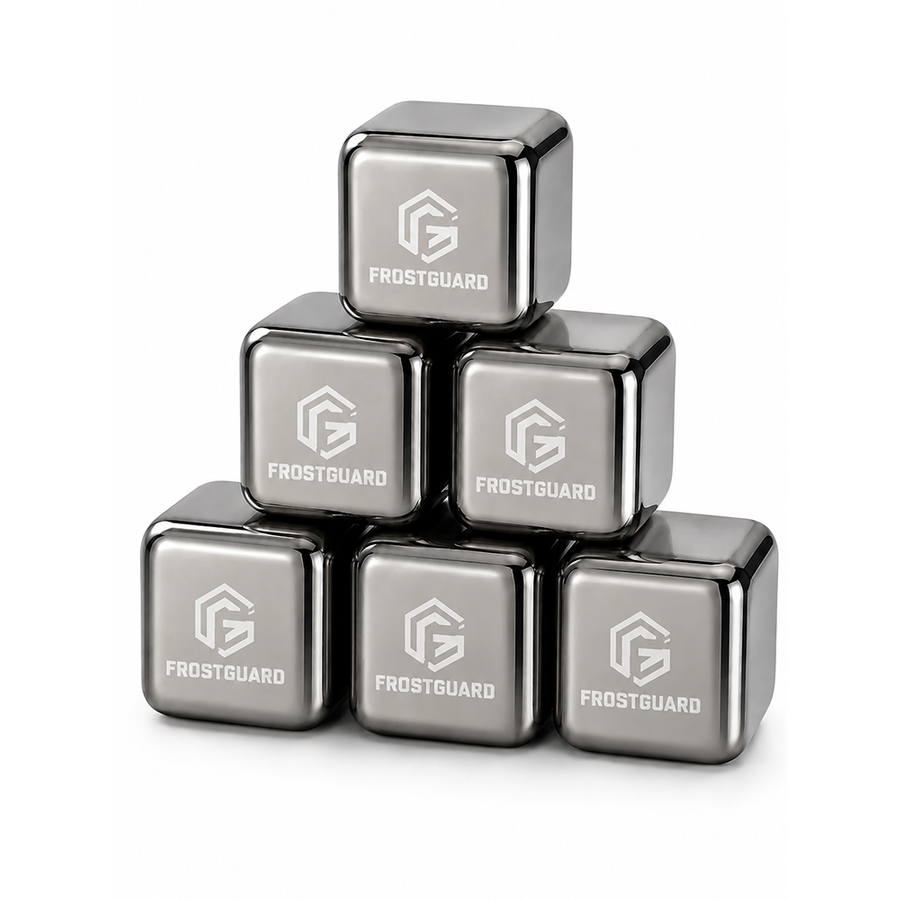 Silver Stainless Steel Ice Cubes - Custom Hats Now