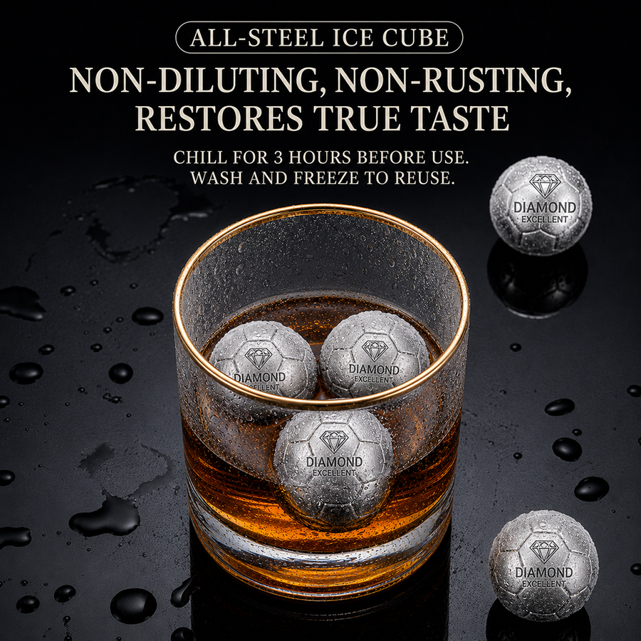 Soccer Ball Stainless Steel Ice Cubes - Custom Hats Now