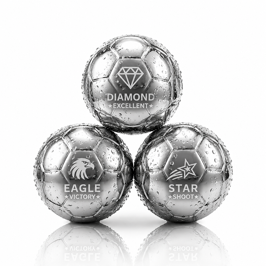 Soccer Ball Stainless Steel Ice Cubes - Custom Hats Now