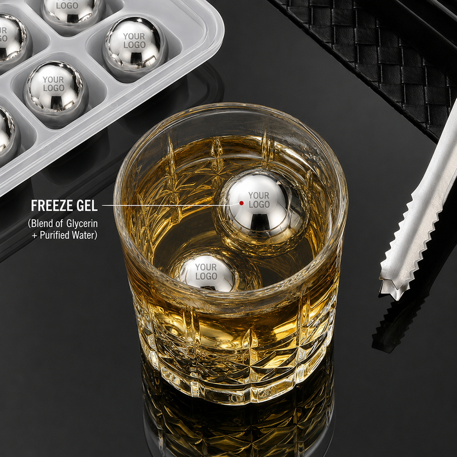 Soccer Ball Stainless Steel Ice Cubes - Custom Hats Now