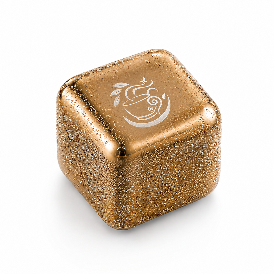 Gold Stainless Steel Ice Cubes - Custom Hats Now