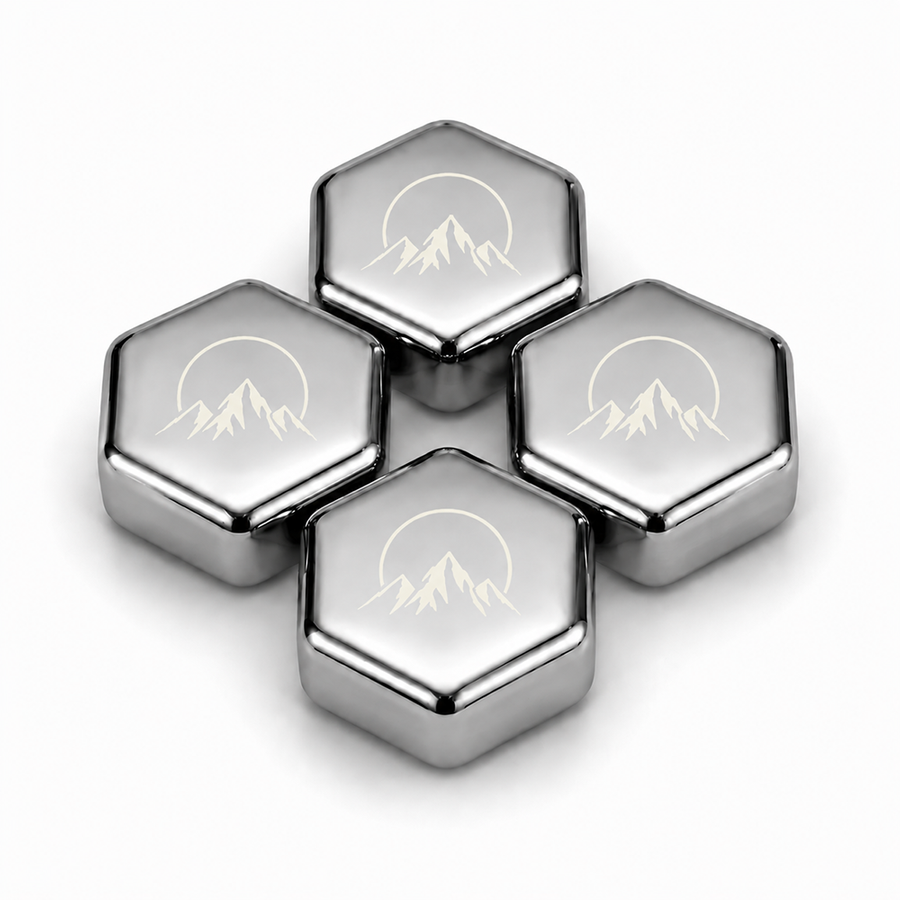 Hexagon Stainless Steel Ice Cubes - Custom Hats Now