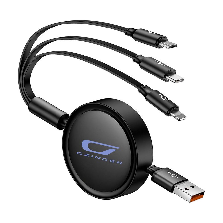 Soft Silicone 3-in-1 Charging Cables - Custom Hats Now