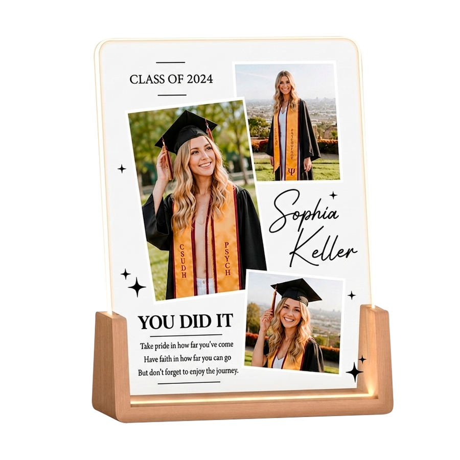 Acrylic Night Light Photo Frames - Custom Hats Now