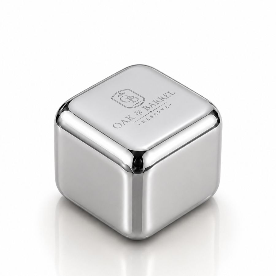 Silver Stainless Steel Ice Cubes - Custom Hats Now