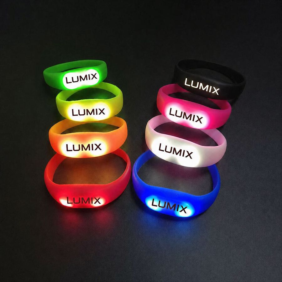 Light Up Silicone Wristbands - Custom Hats Now