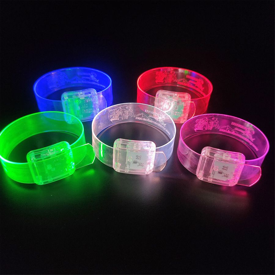 Light Up Plastic Wristbands - Custom Hats Now