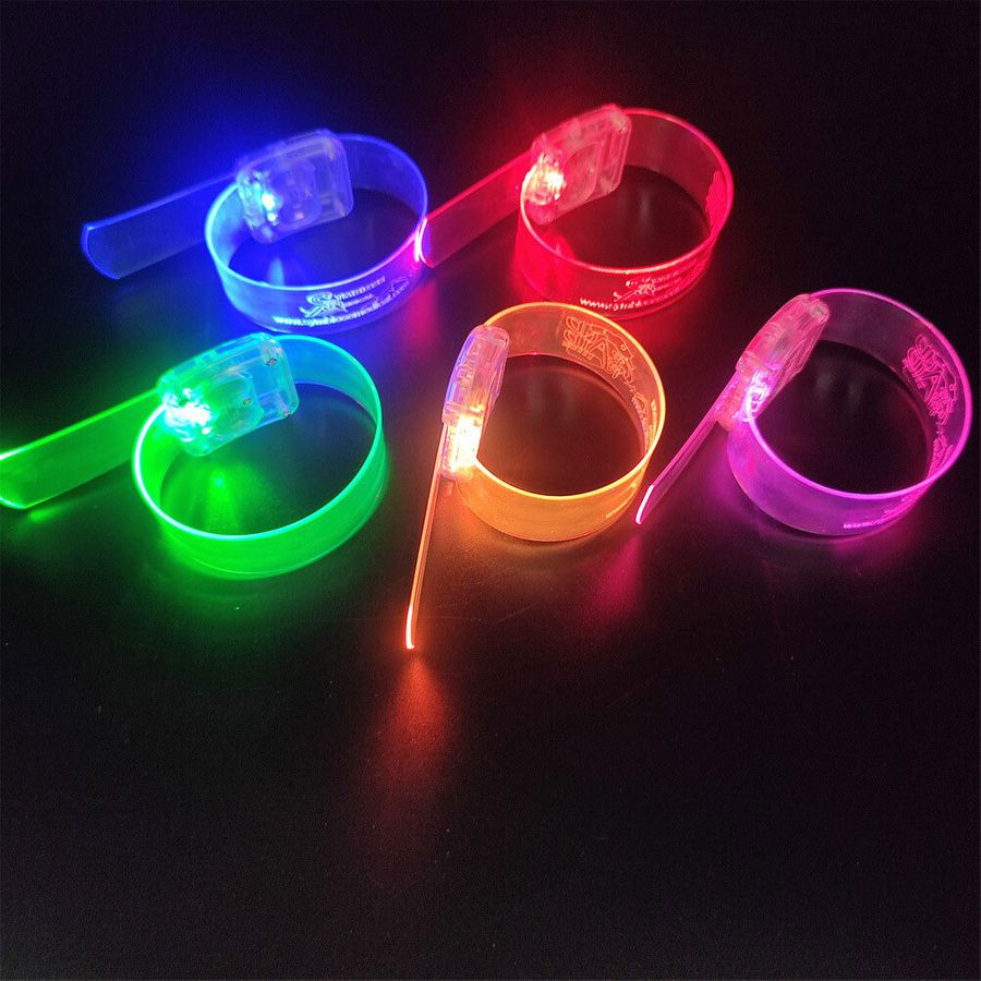 Light Up Plastic Wristbands - Custom Hats Now