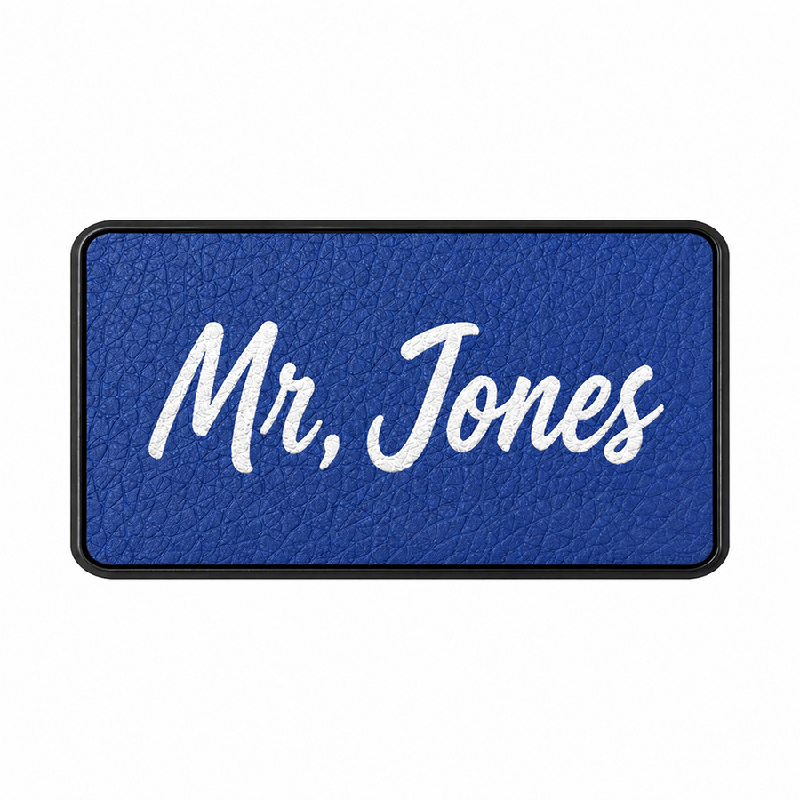 Leather Name Badges - Custom Hats Now