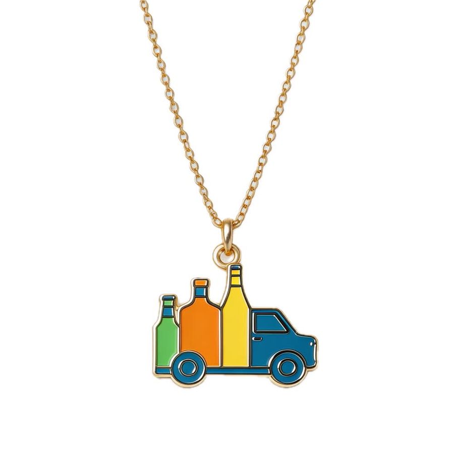 Hard Enamel Charm Necklaces - Custom Hats Now