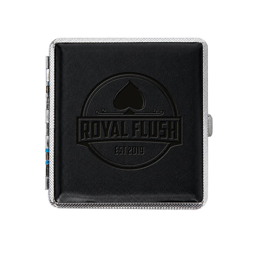 Leather Grain Metal Cigarette Cases - Custom Hats Now