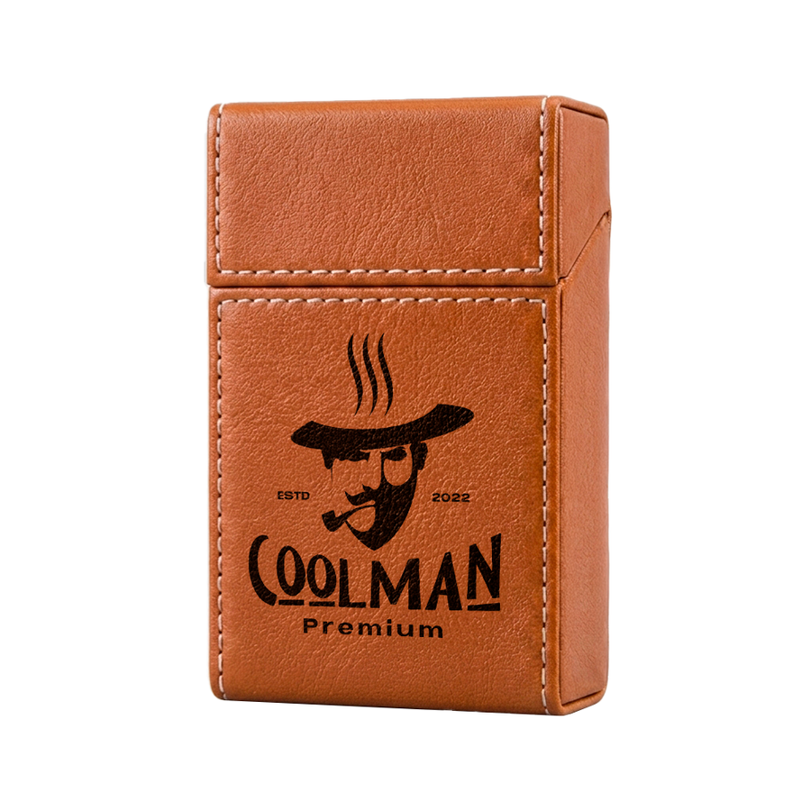 Flip Top PU Leather Full Bag Cigarette Cases - Custom Hats Now