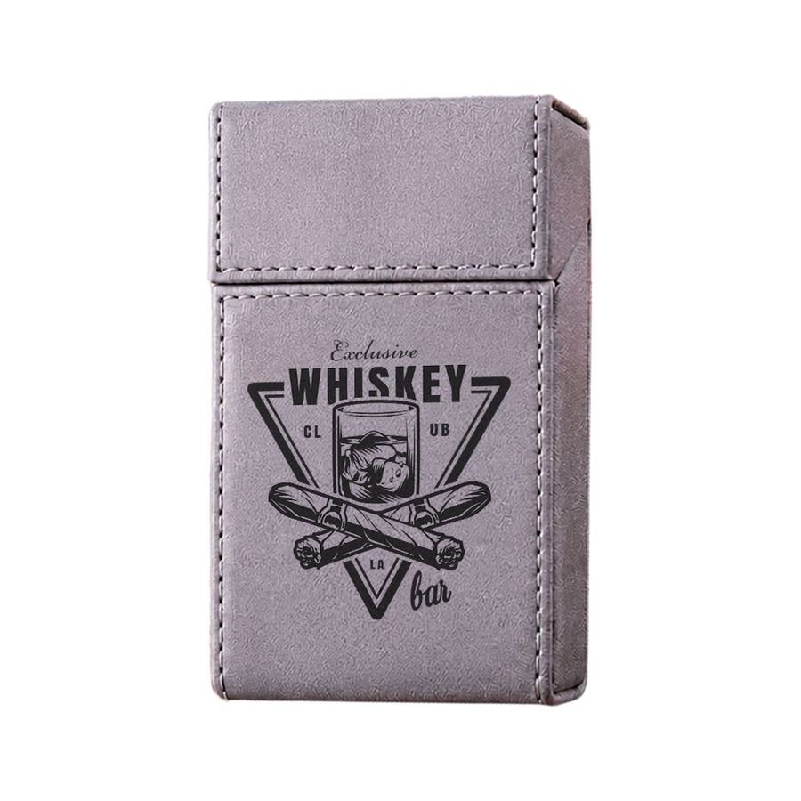 Flip Top PU Leather Full Bag Cigarette Cases - Custom Hats Now