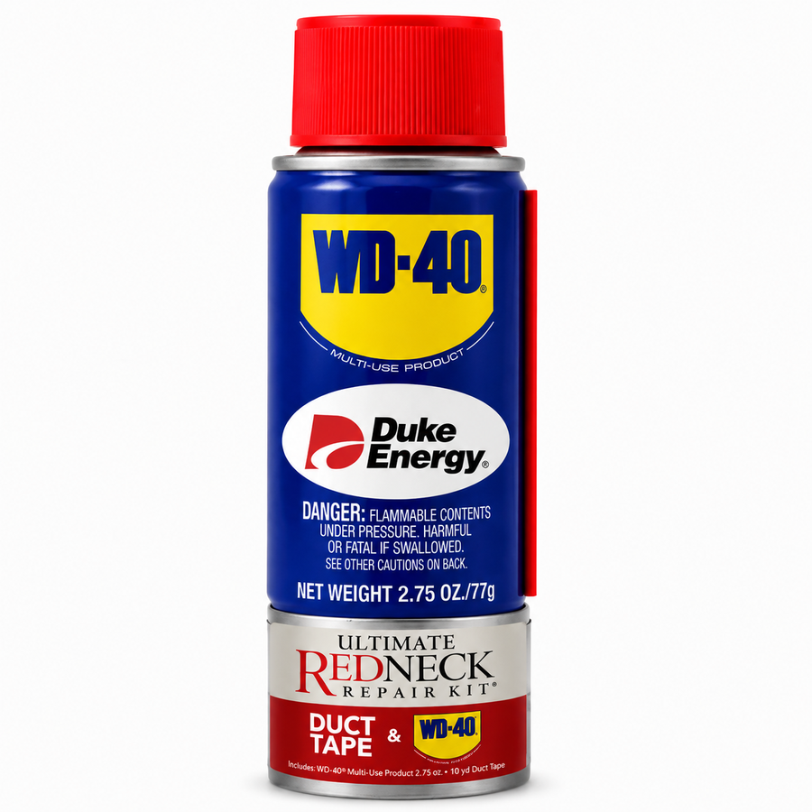 Ultimate Redneck Repair Kits, WD-40 2.75 oz Handy Cans and 6 yards of Duct Tapes - Custom Hats Now
