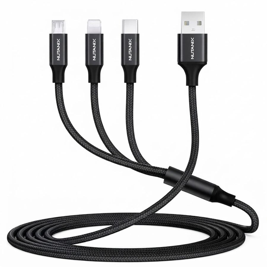 Nylon Braided 3-in-1 Charging Cables - Custom Hats Now
