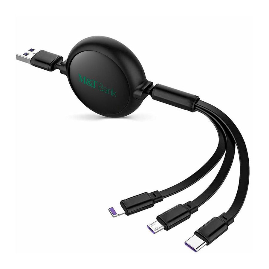 Soft Silicone 3-in-1 Charging Cables - Custom Hats Now